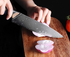 Couteau chef japonais en acier Damas - Satomi - UstensilesCulinaires
