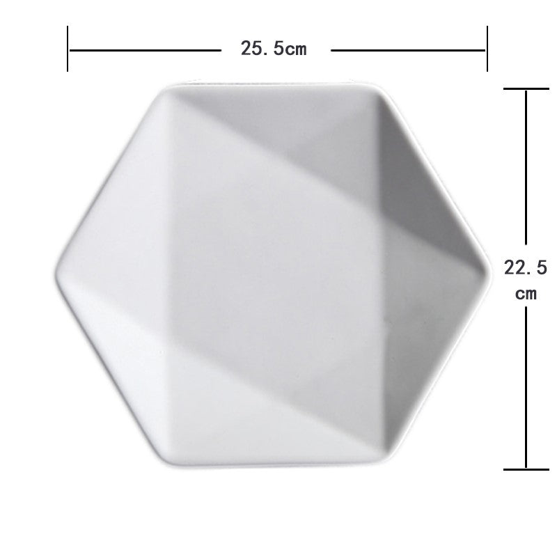 Vaisselle poterie artisanale | Assiette hexagonale | Ustensiles Culinaires