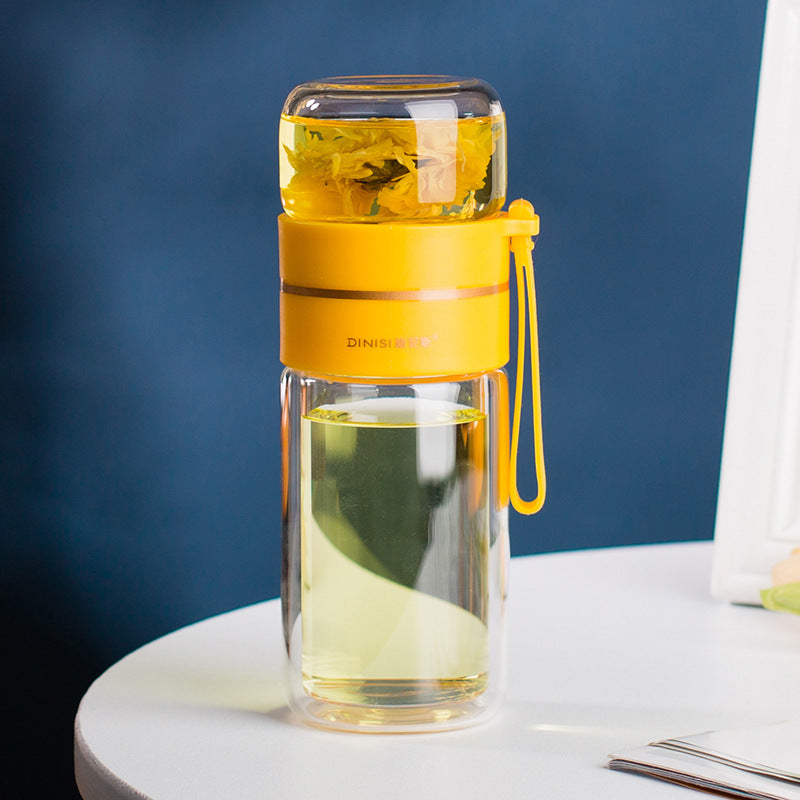 Bouteille infuseur de thé en verre cristallin - UstensilesCulinaires