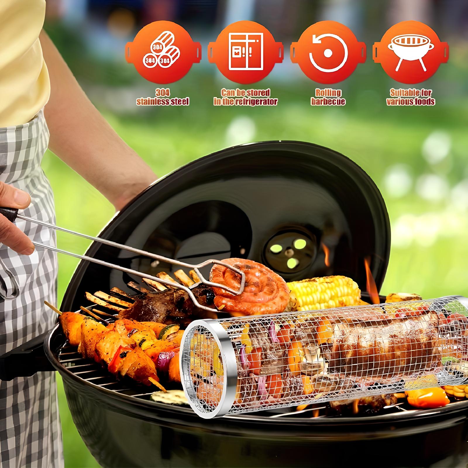 Tube filet en acier inoxydable pour barbecue - UstensilesCulinaires