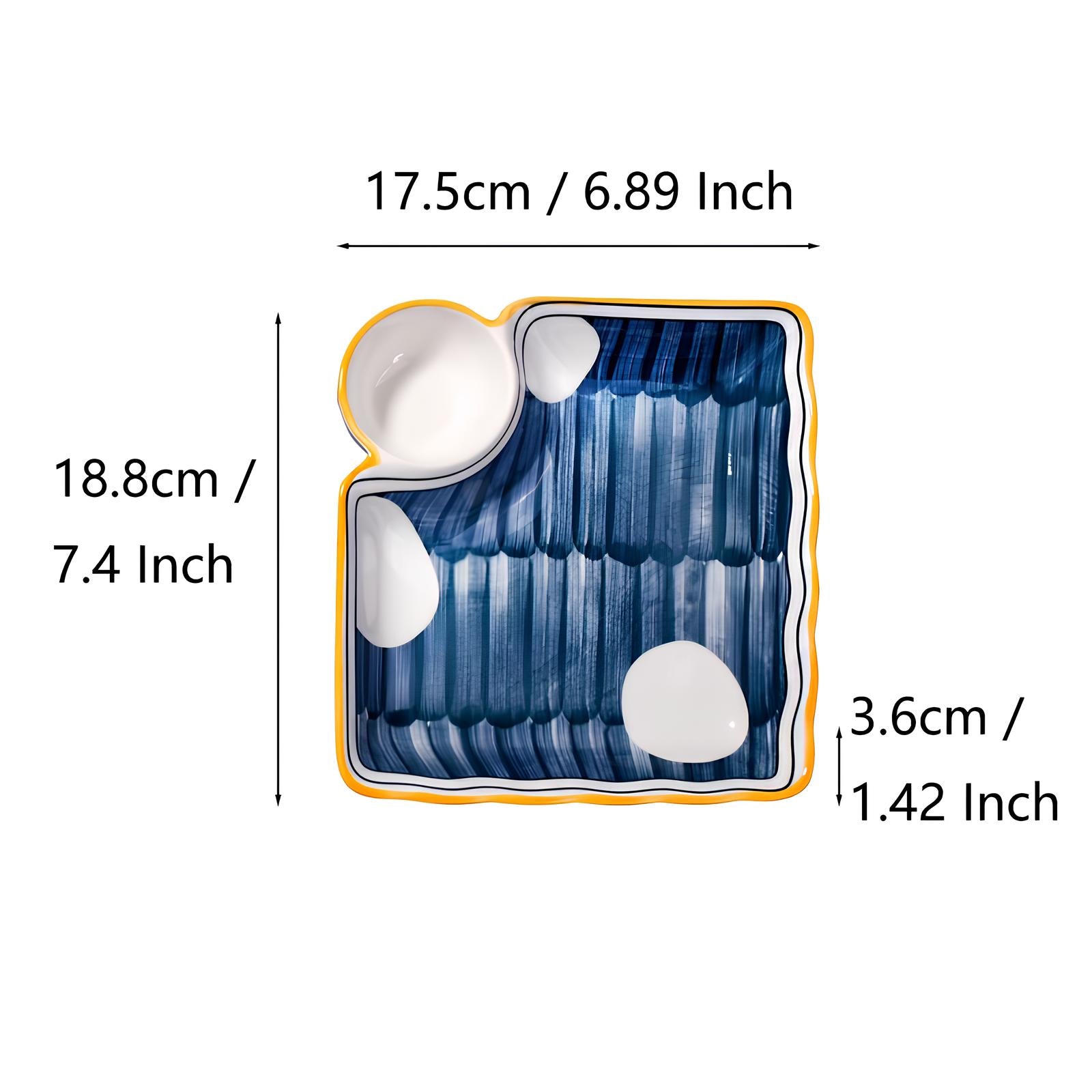 Petites assiettes carrées avec saucier - UstensilesCulinaires