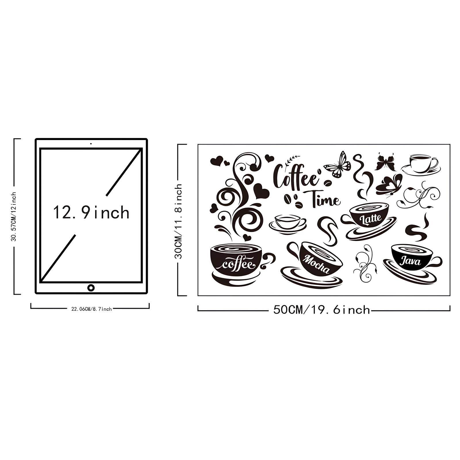 Stickers muraux Tasses de Café - UstensilesCulinaires