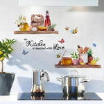 Stickers muraux - Cuisinez avec Amour - UstensilesCulinaires