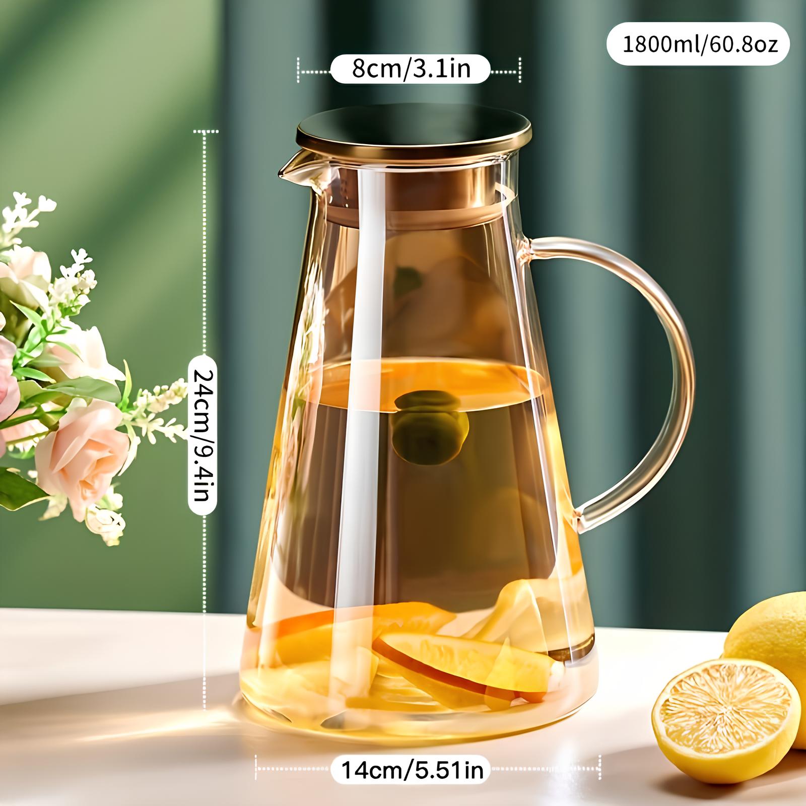 Carafe d'eau en verre borosilicate double fonction - UstensilesCulinaires