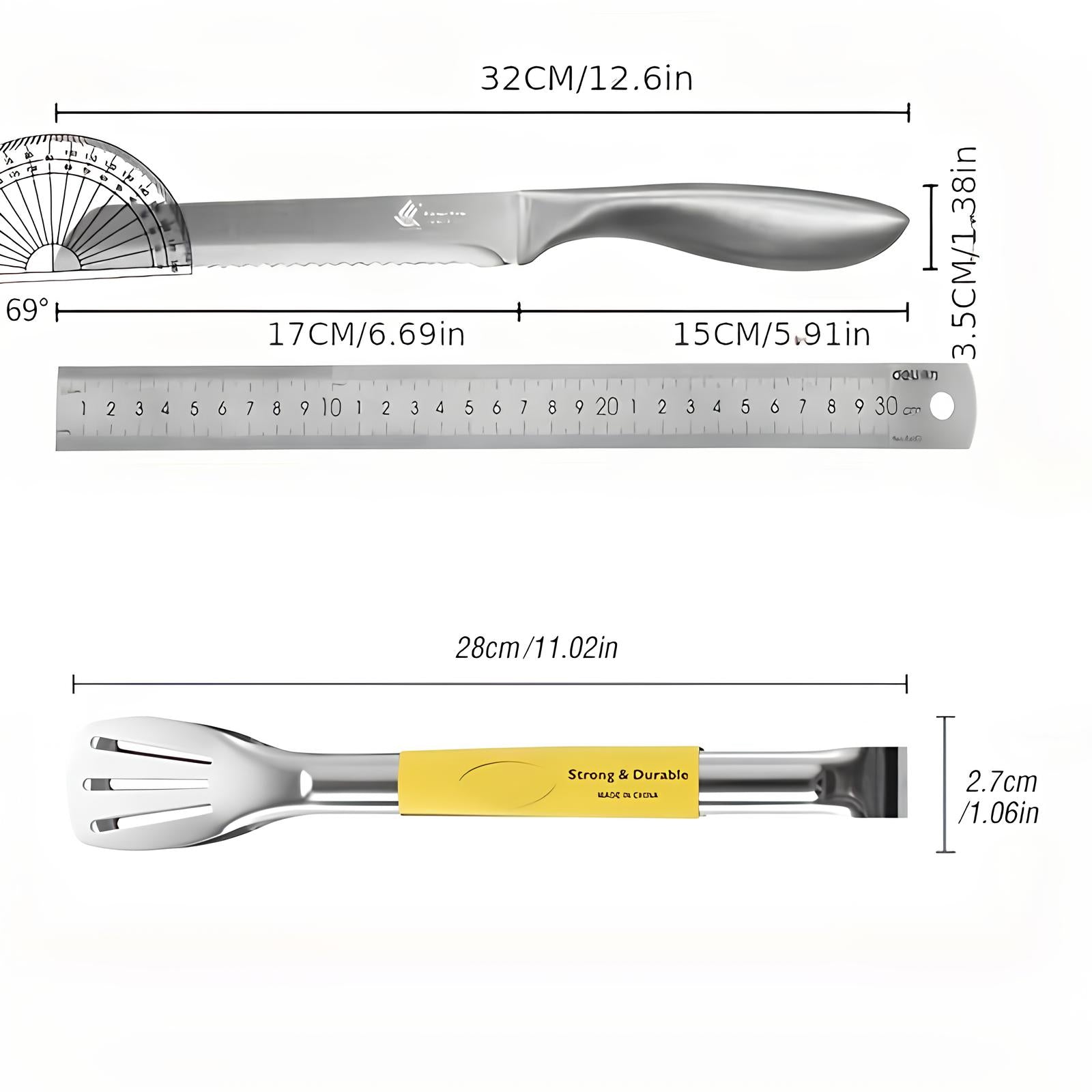 Couteau à pain en acier inoxydable 17 cm - UstensilesCulinaires