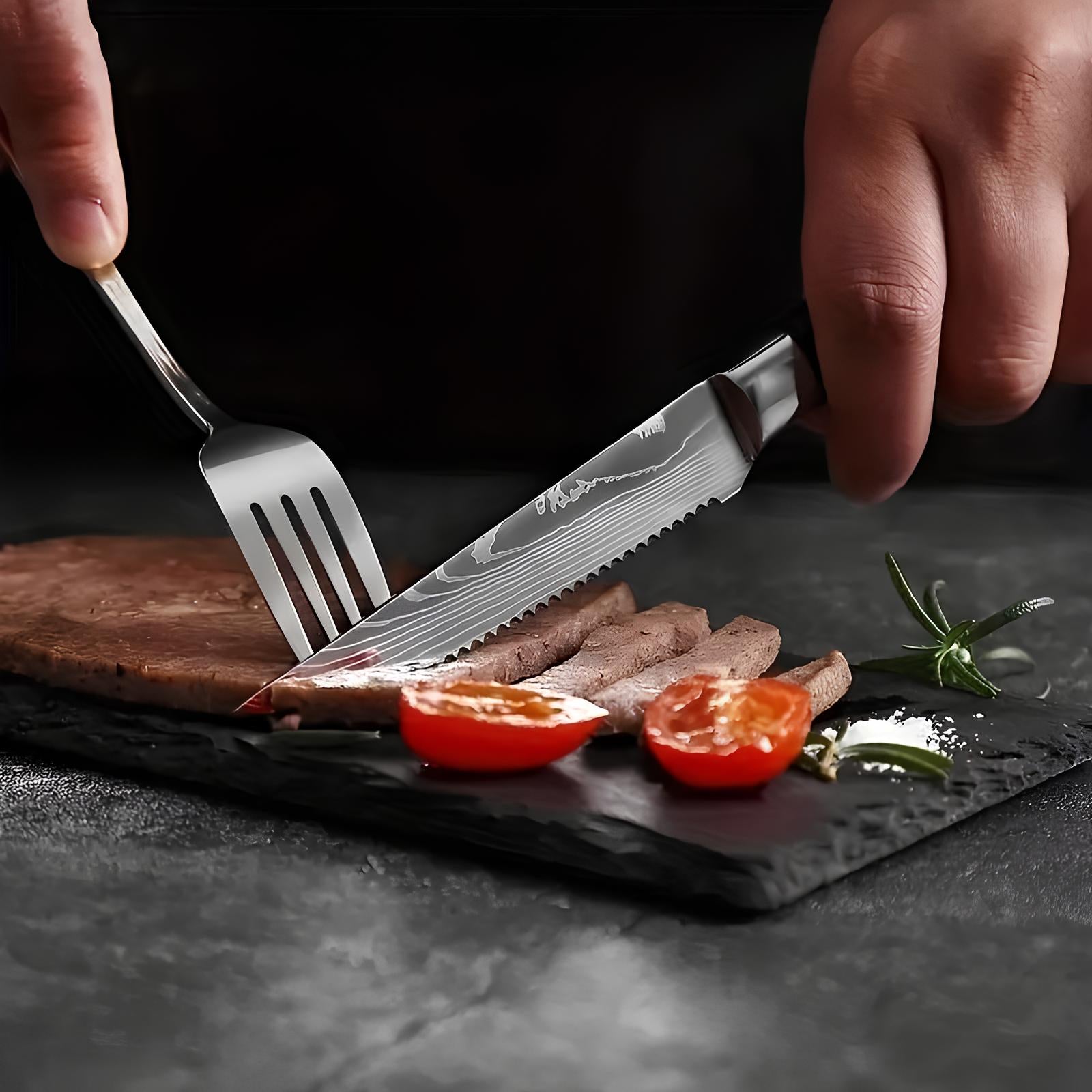 Couteau à steak d'exception en acier inoxydable - UstensilesCulinaires