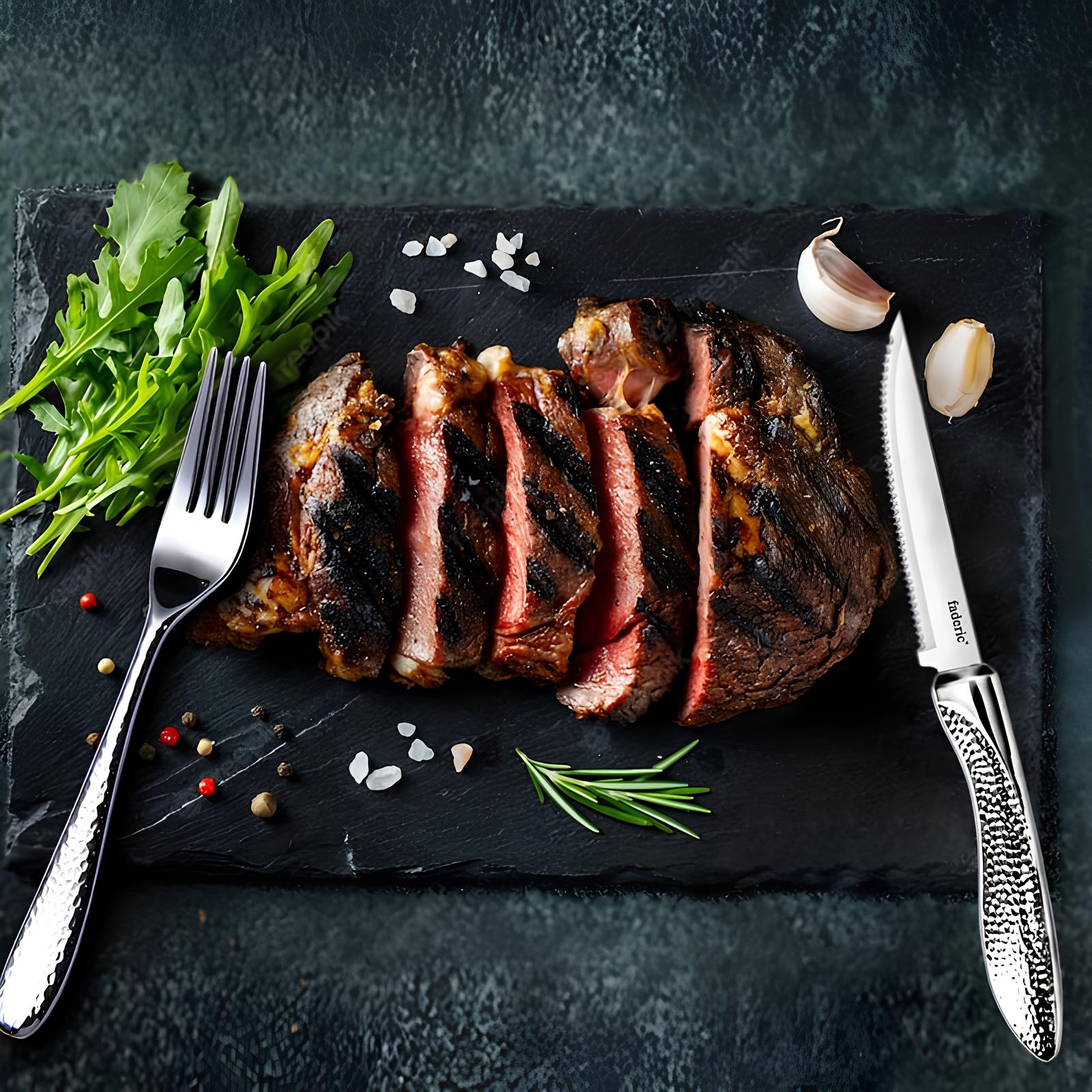 Couteaux à steak inoxydable lot de 6 - Les joyaux - UstensilesCulinaires