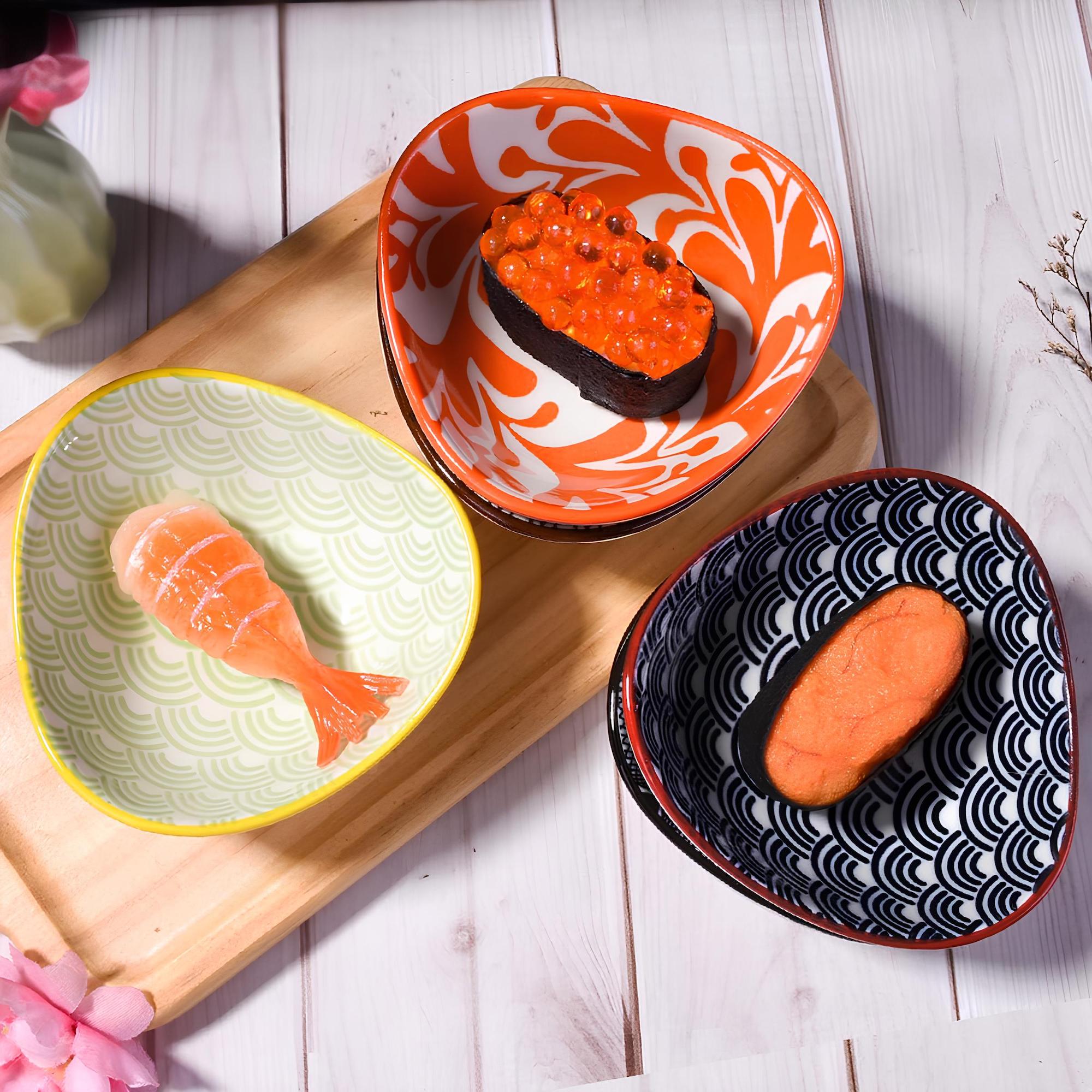 Ensemble de 5 bols à sauce en céramique japonaise - UstensilesCulinaires
