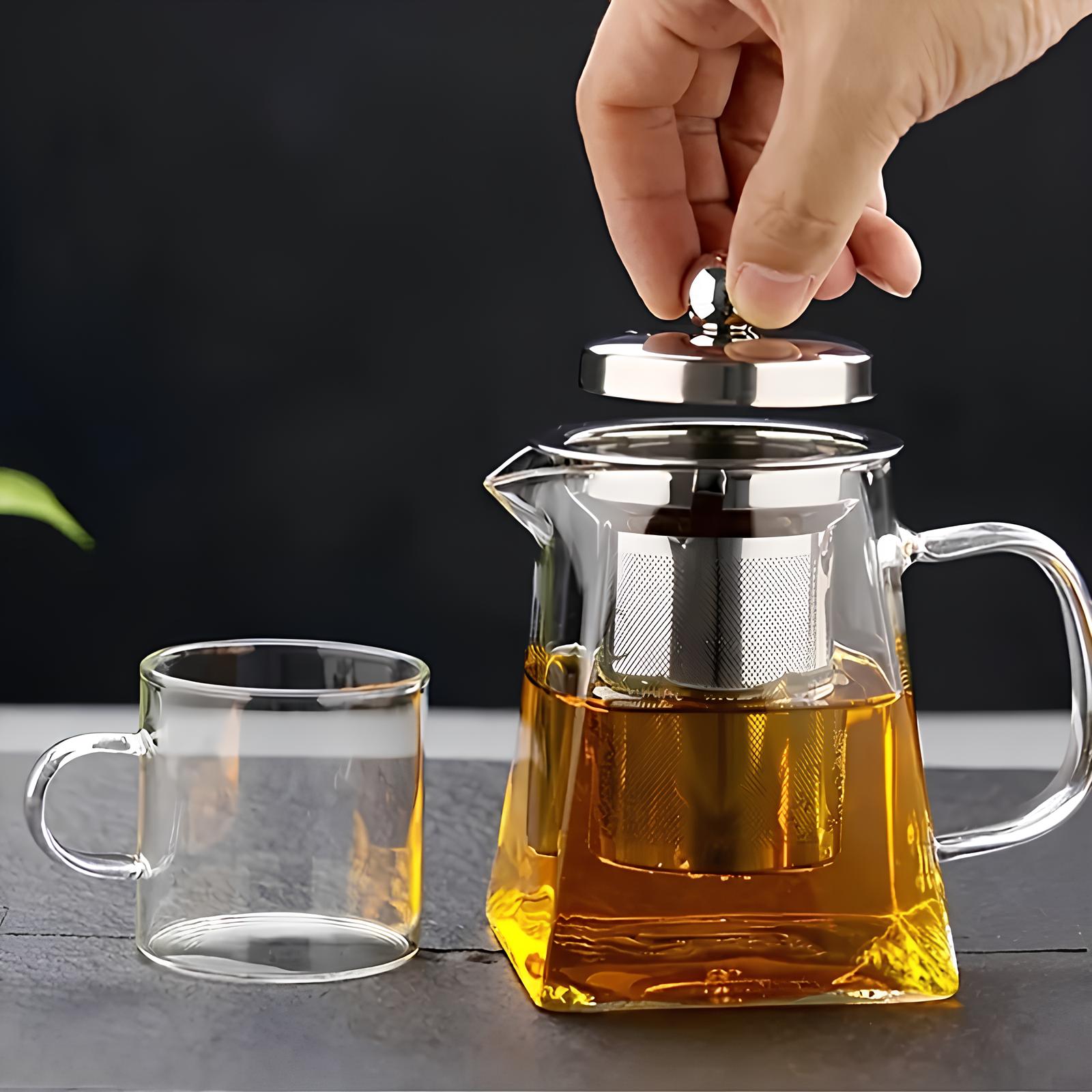 Théière infuseur en verre borosilicate - UstensilesCulinaires