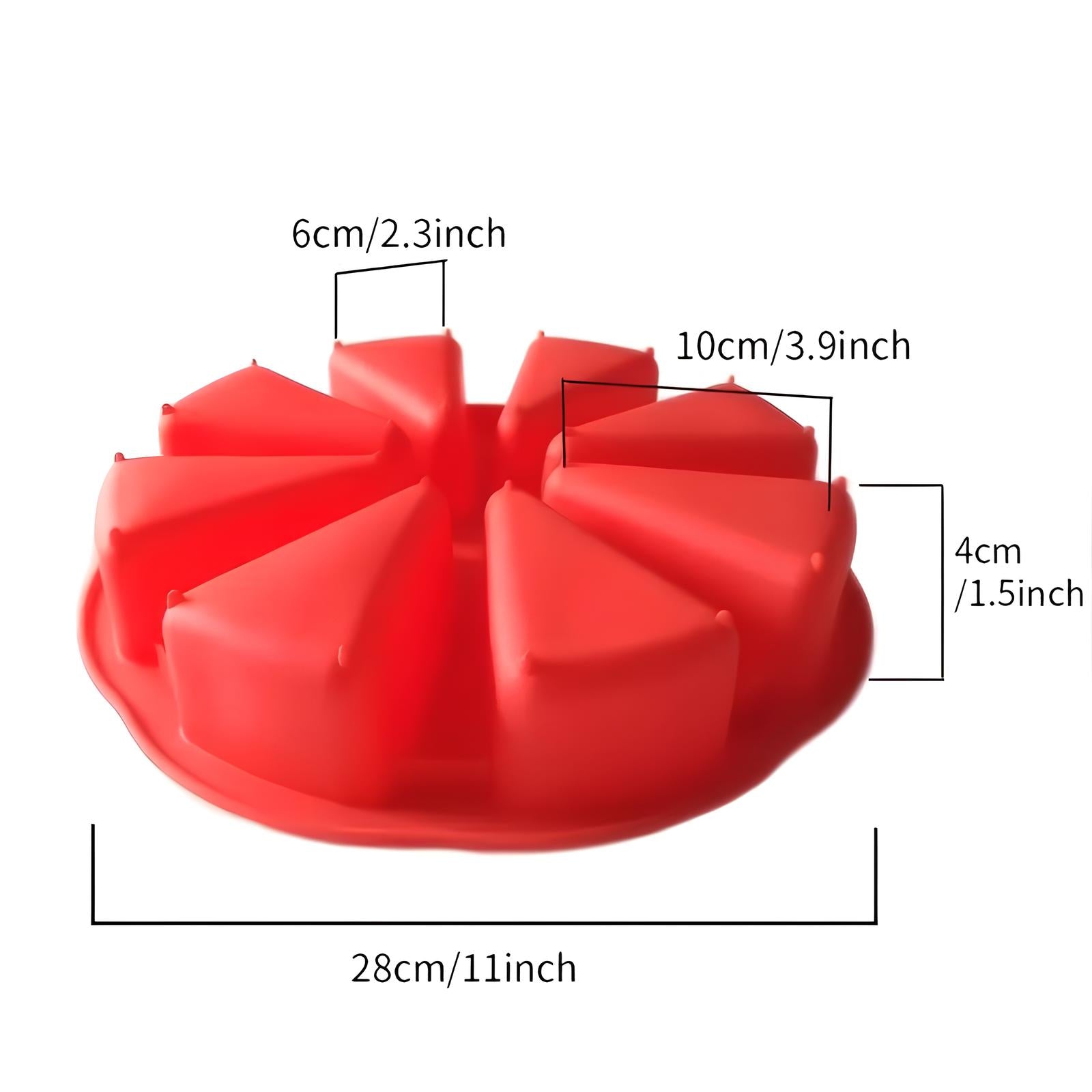 Moule à gâteau silicone préformé huit parts - UstensilesCulinaires