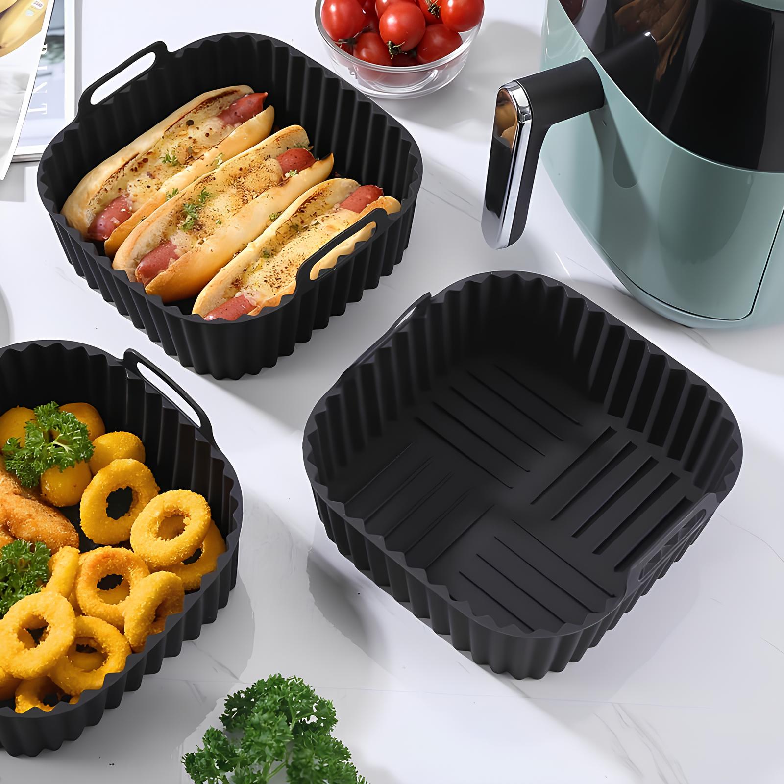 Moule carré en silicone réutilisable pour Airfryer - UstensilesCulinaires