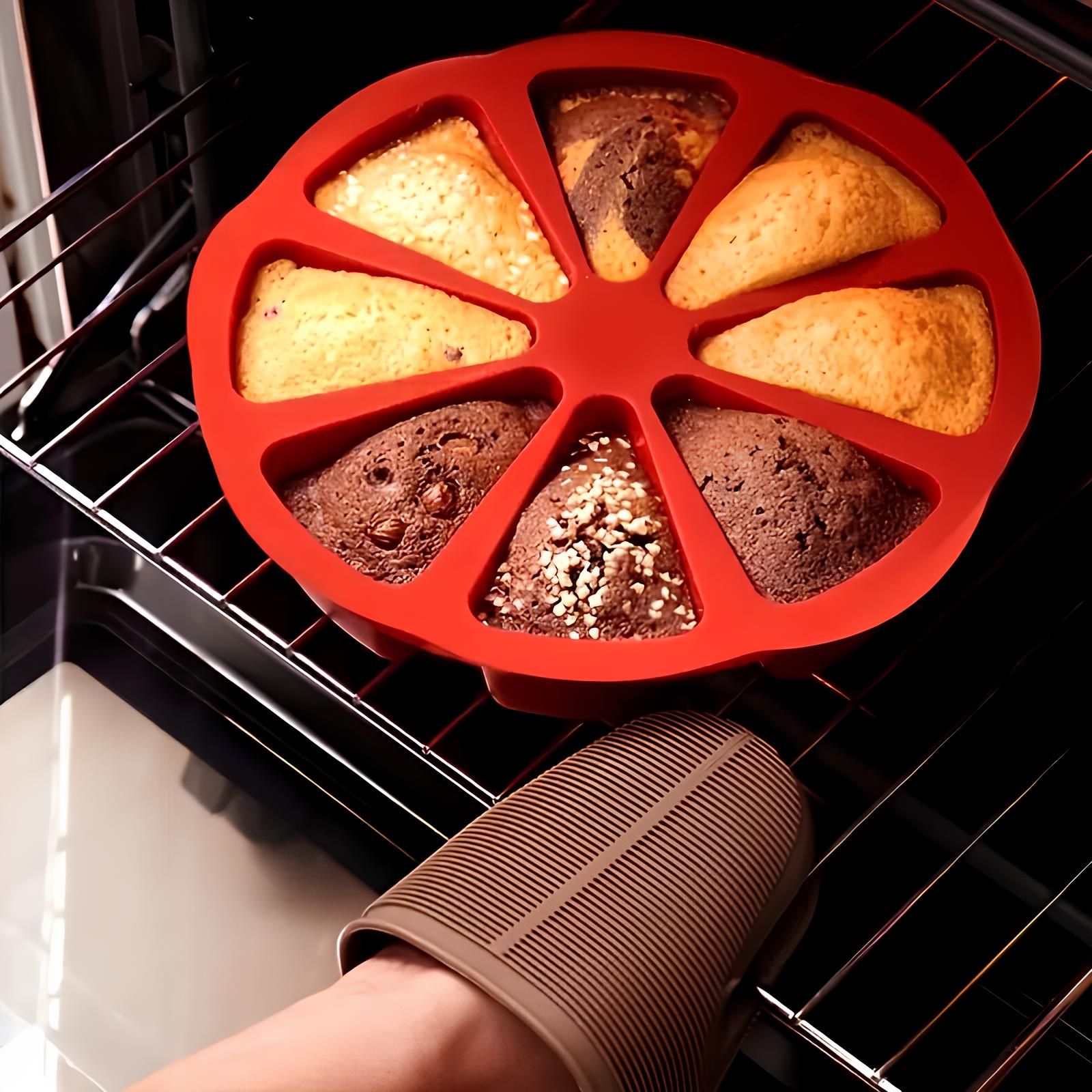 Moule à Gâteau Préformé en Silicone pour Huit Parts - UstensilesCulinaires