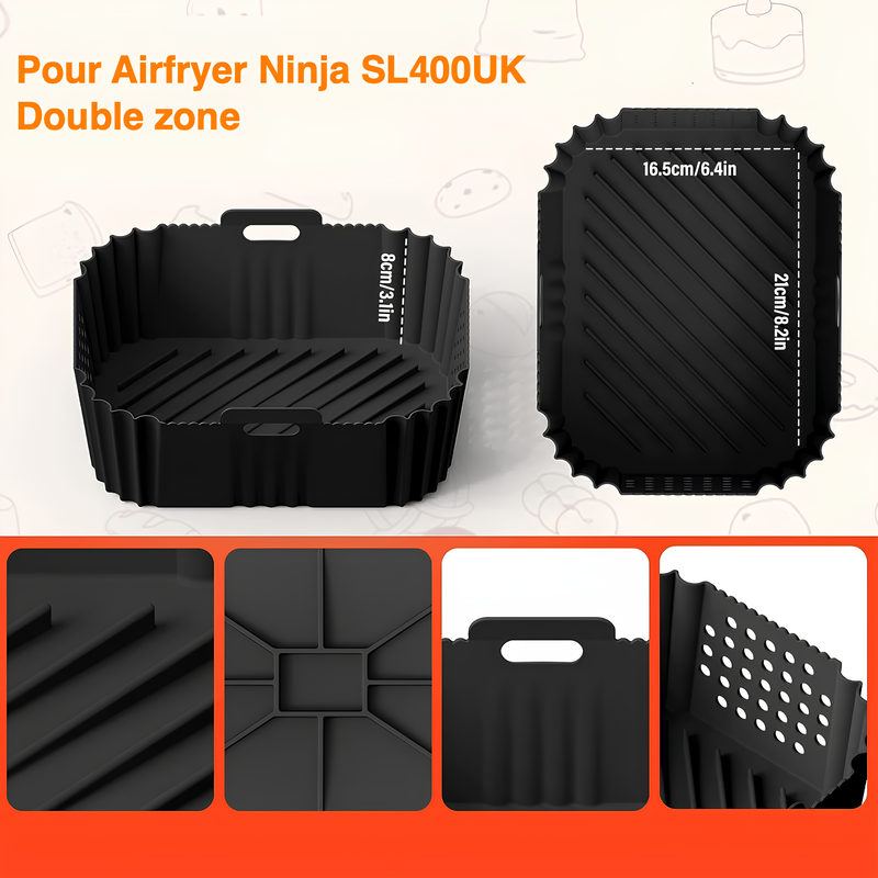 Rectangular Silicone Mold for Air Fryer - Airfryer