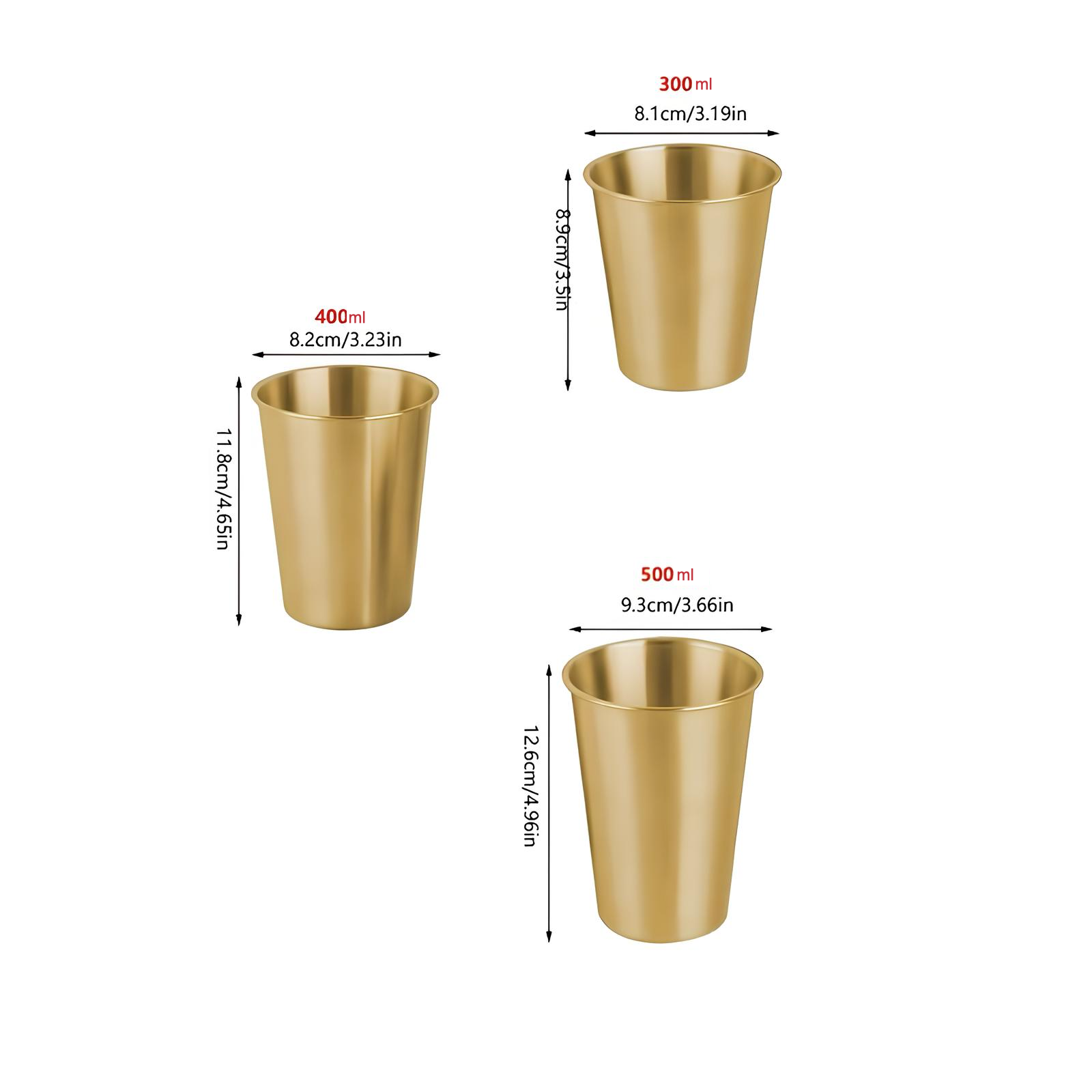 Mug en acier inoxydable doré - UstensilesCulinaires