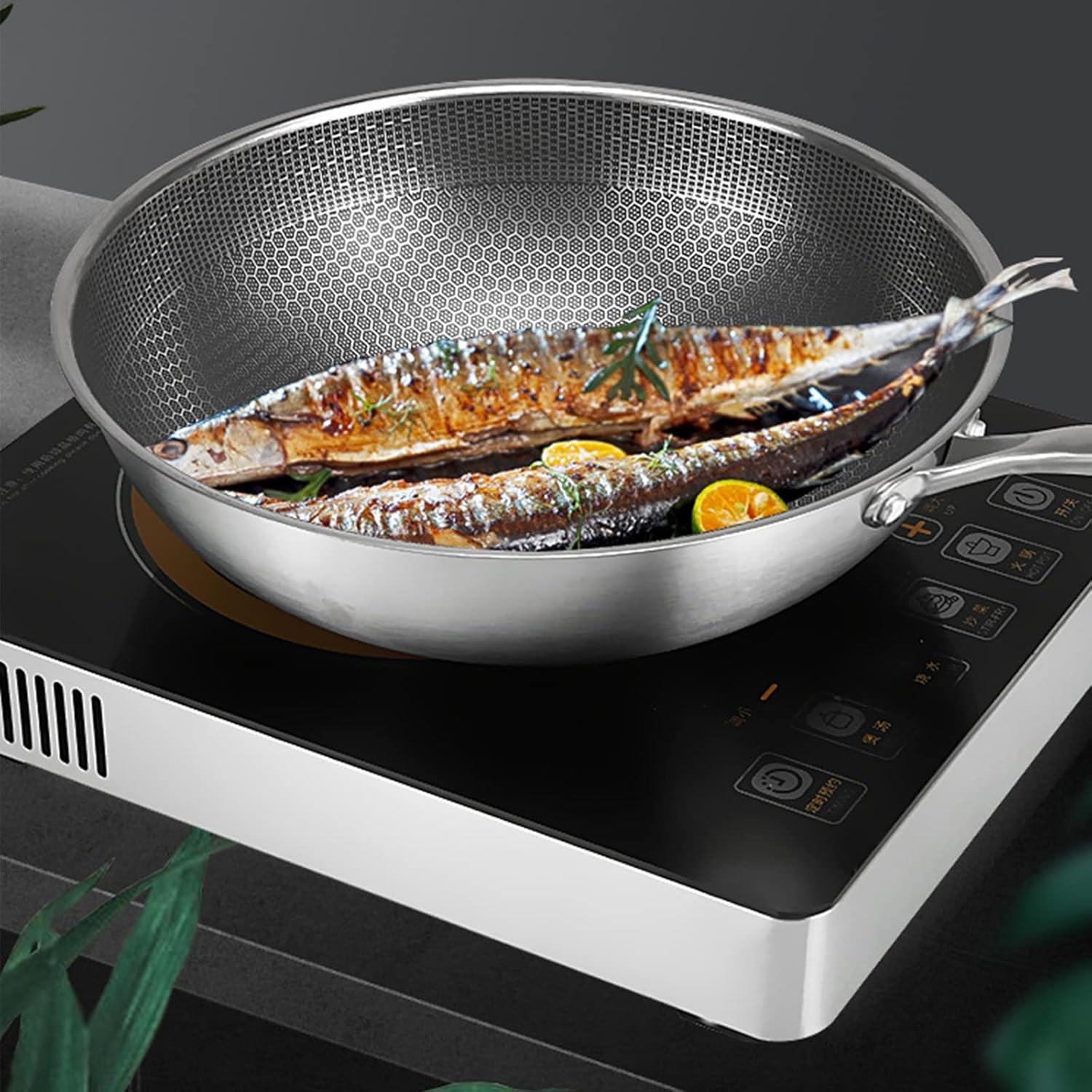 High-end stainless steel induction pan 