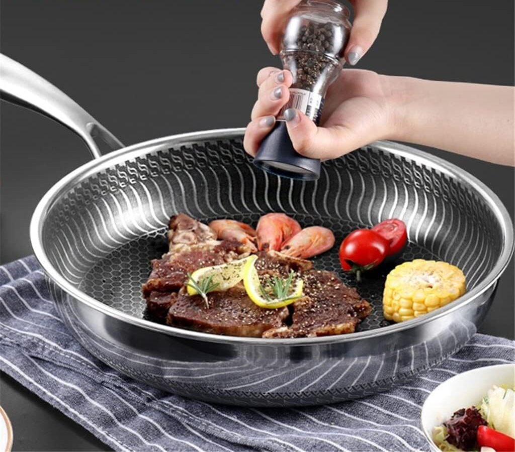 High-end stainless steel induction pan 