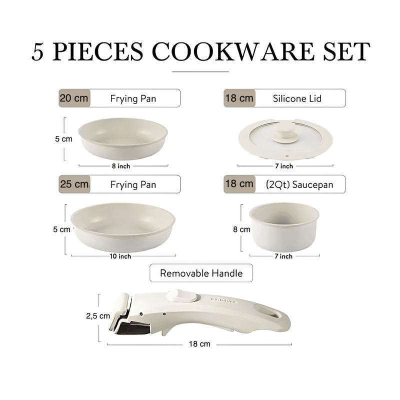 Champagne 3-Piece Non-Stick Cookware Set