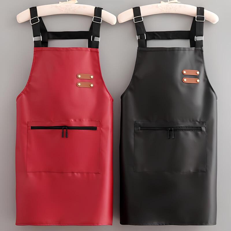 Adjustable Faux Leather Apron