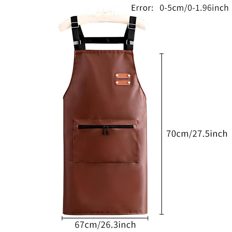 Adjustable Faux Leather Apron