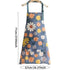 Floral Print Waterproof Kitchen Apron