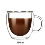 Tasse en Verre Borosilicaté Double Paroi - UstensilesCulinaires