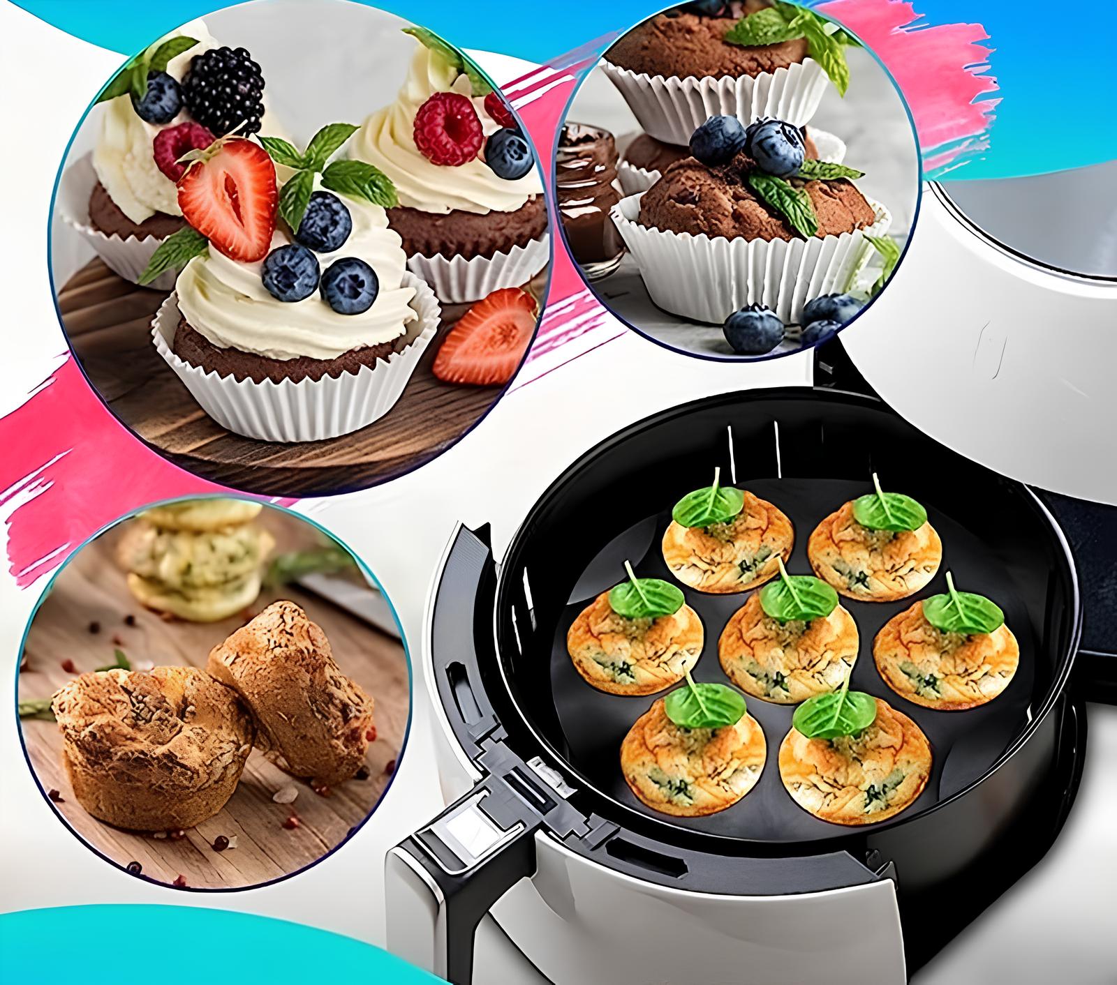 Moule à muffins et cupcakes  pour friteuse à Air - Airfryer - UstensilesCulinaires