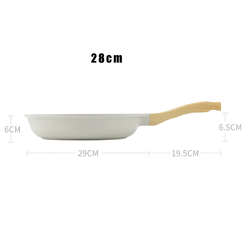 24 cm professional stainless steel induction frying pan with rivets