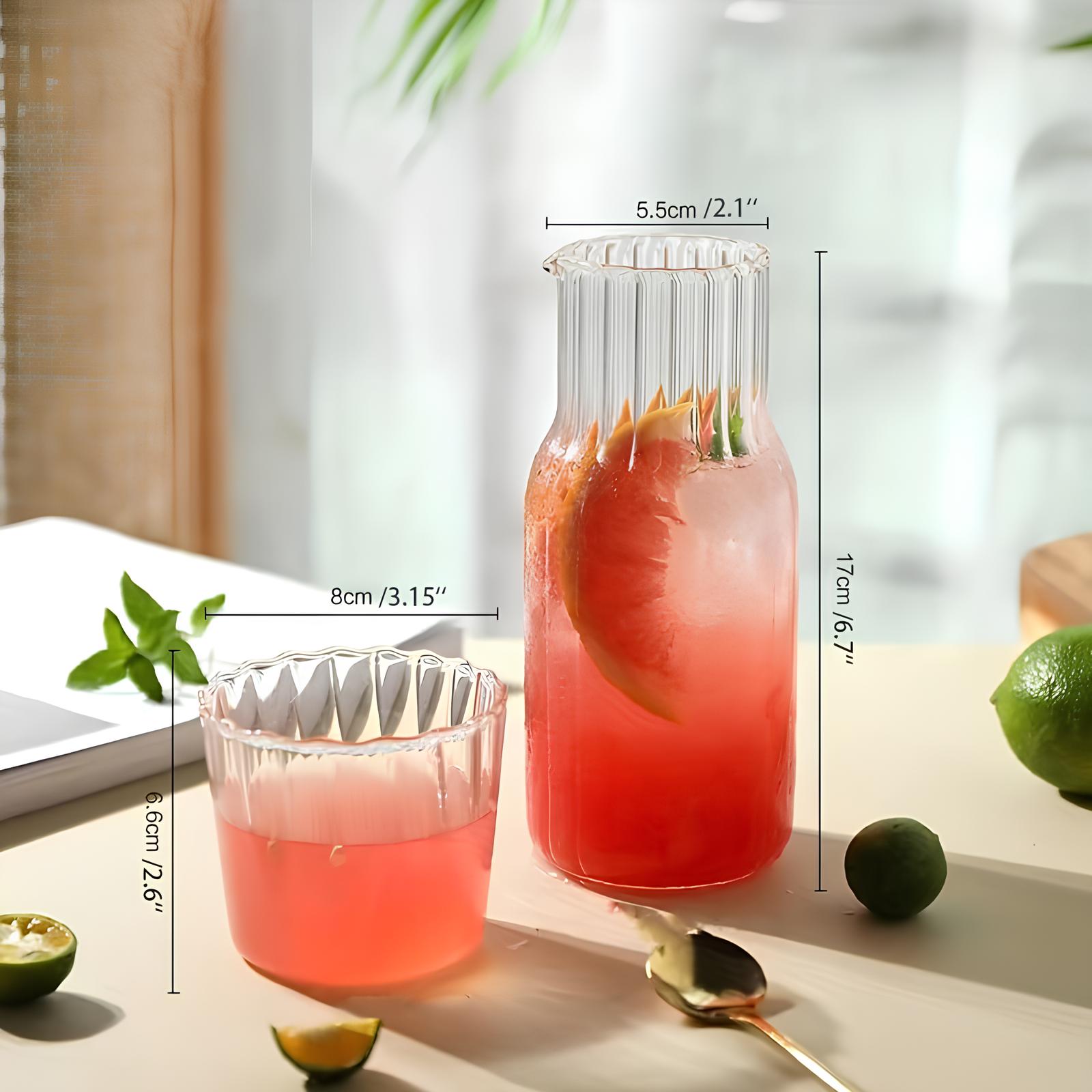 Carafe d'eau en Borosilicate et son verre - UstensilesCulinaires