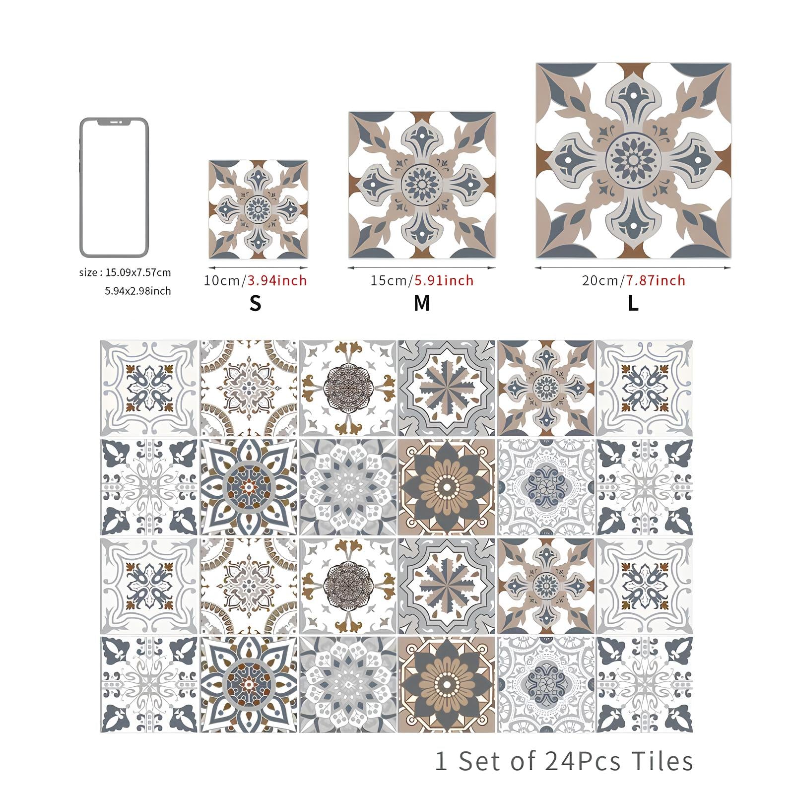 Carreaux adhésifs d'art rétro - UstensilesCulinaires