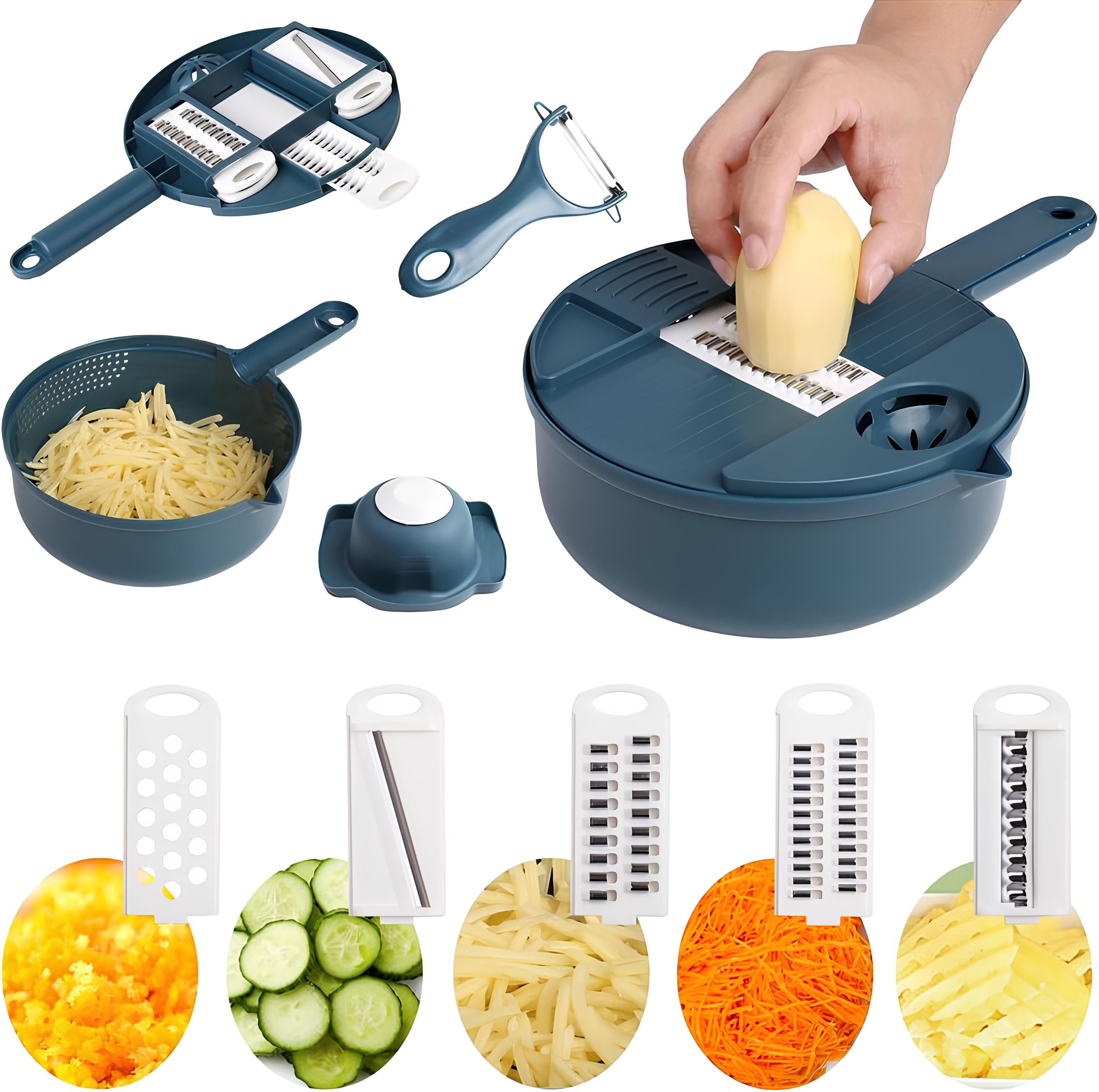 Mandoline de cuisine 12 en 1 - UstensilesCulinaires