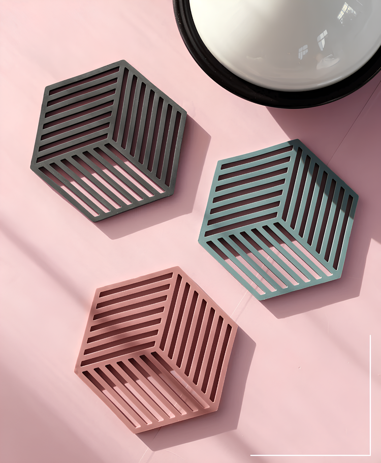 Hexagonal Silicone Trivet