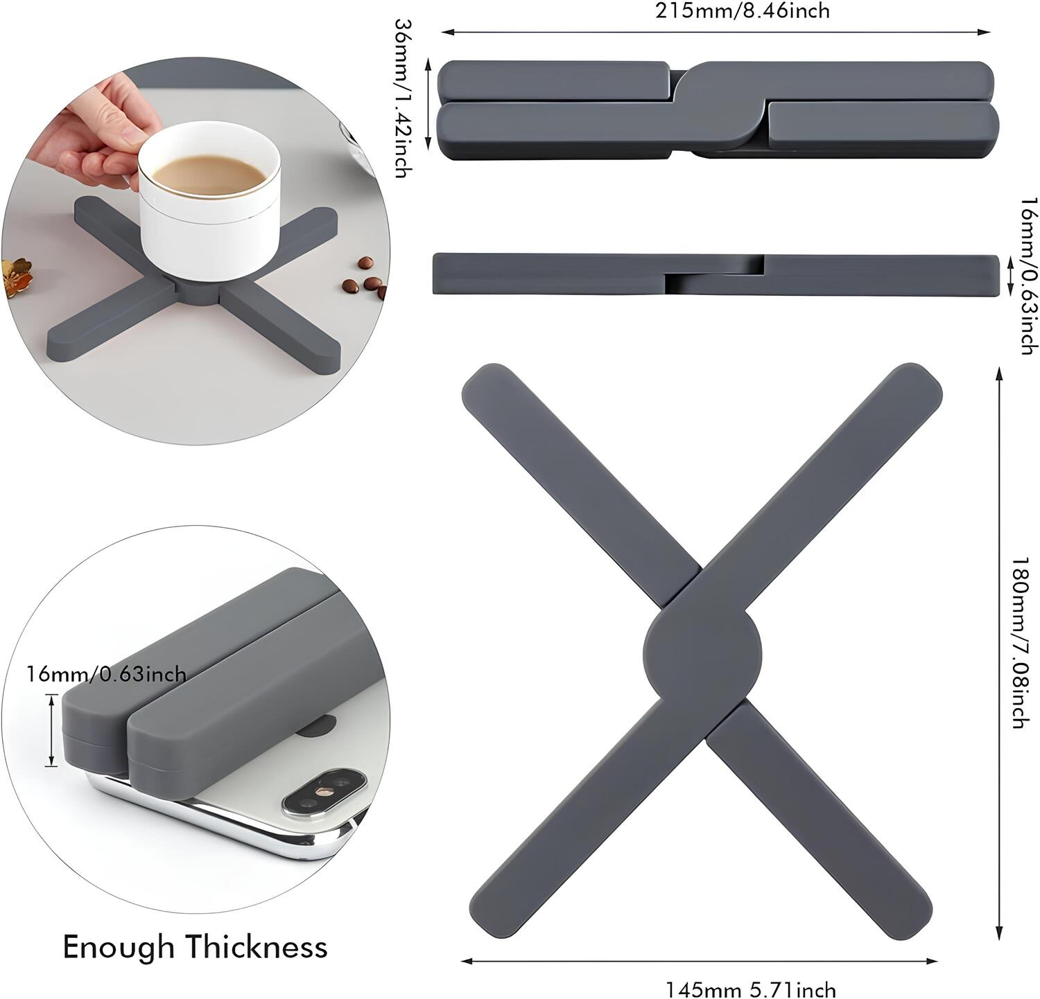 Foldable Silicone Trivet 