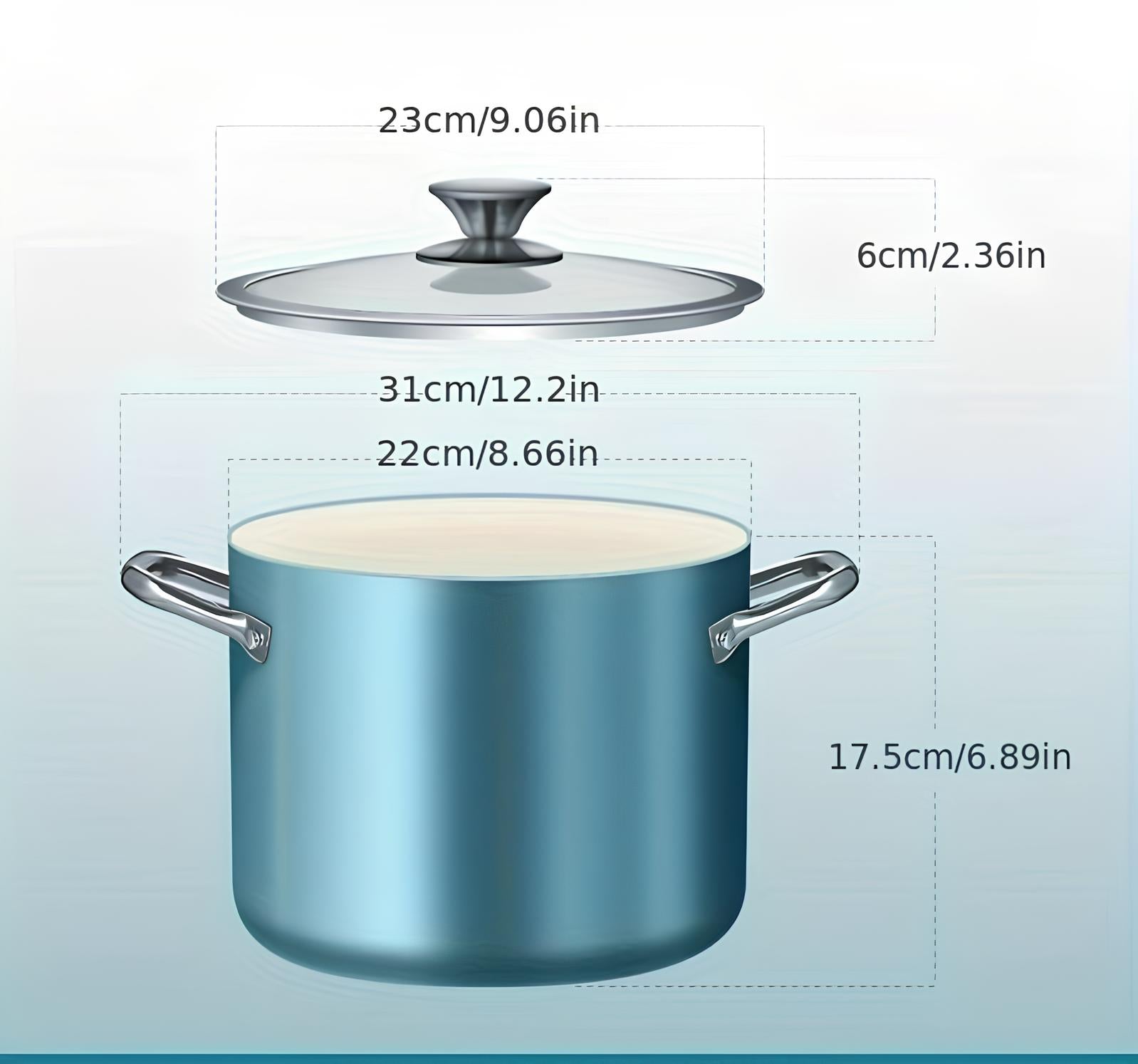 Faitout induction et four antiadhésif bleu - UstensilesCulinaires