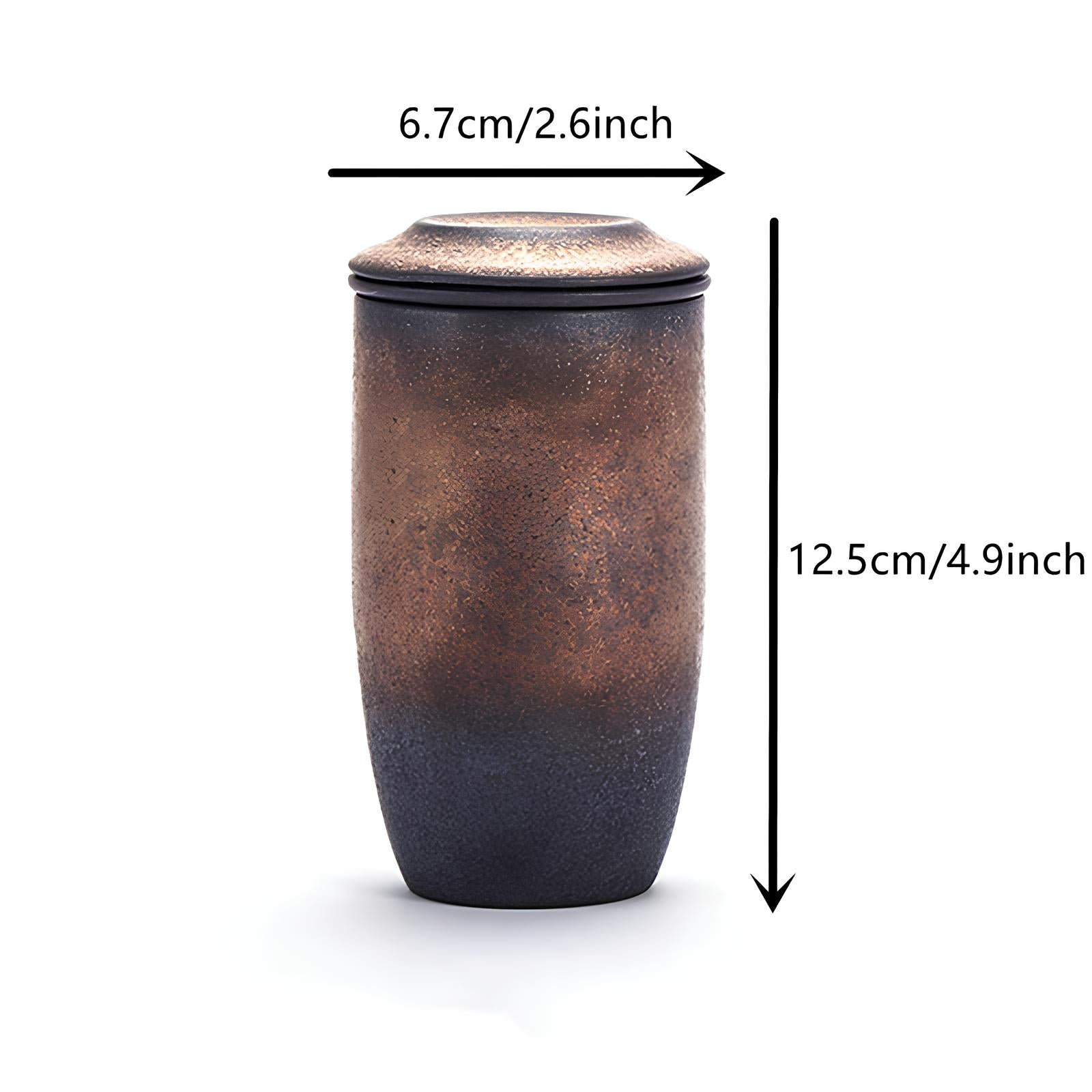 Mug en céramique avec infuseur et couvercle - UstensilesCulinaires