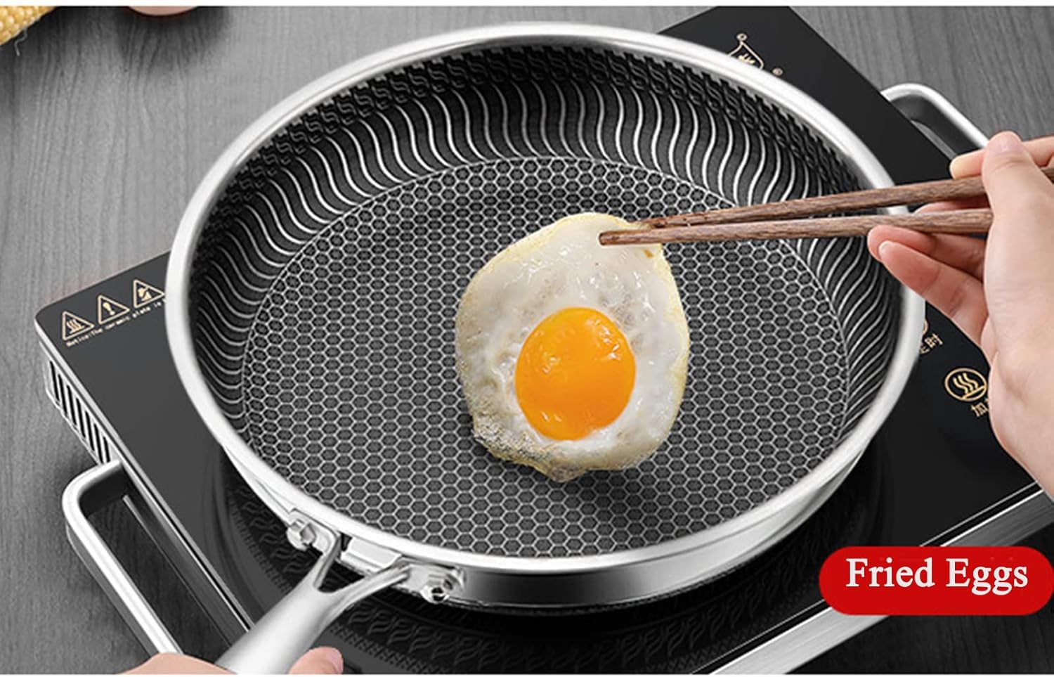 High-end stainless steel induction pan 