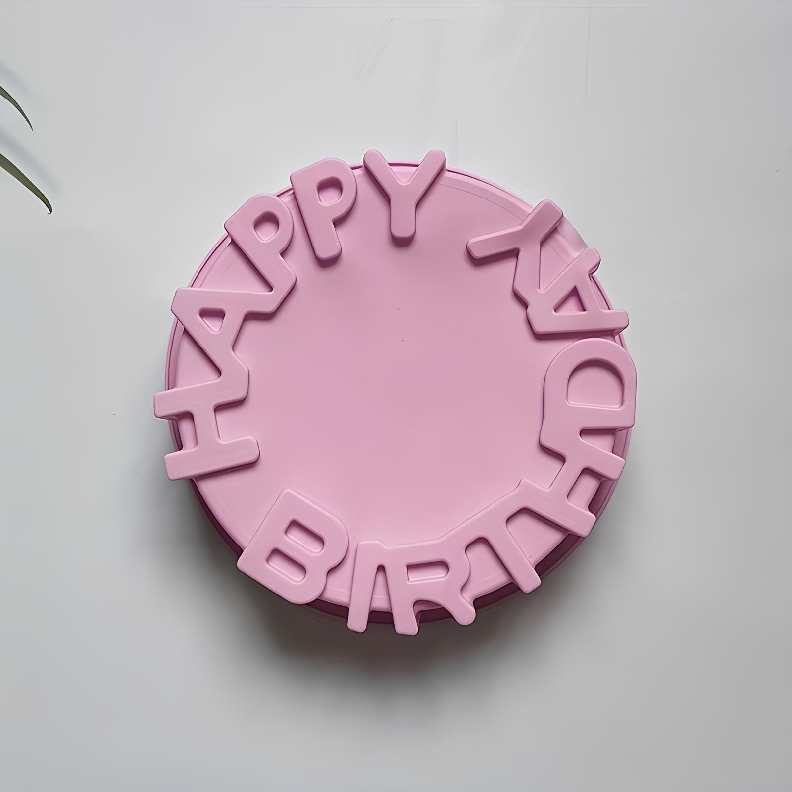 Moule à gâteau en silicone - Happy Birthday - UstensilesCulinaires