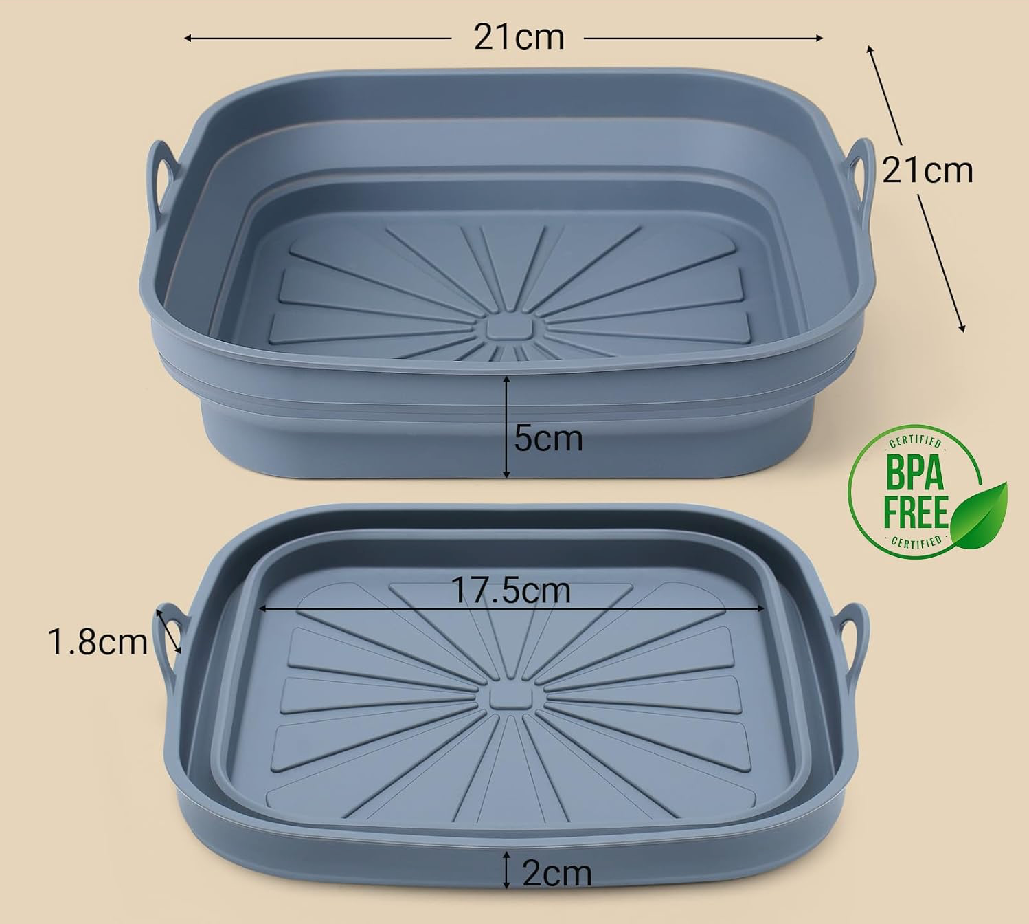 Moule en silicone rétractable pour airfryer