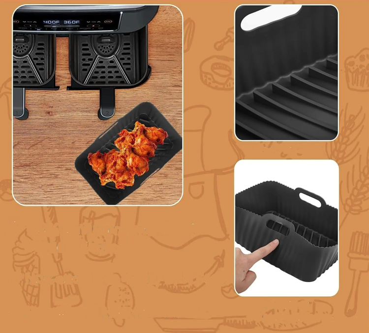 Moule en silicone pour friteuse sans huile