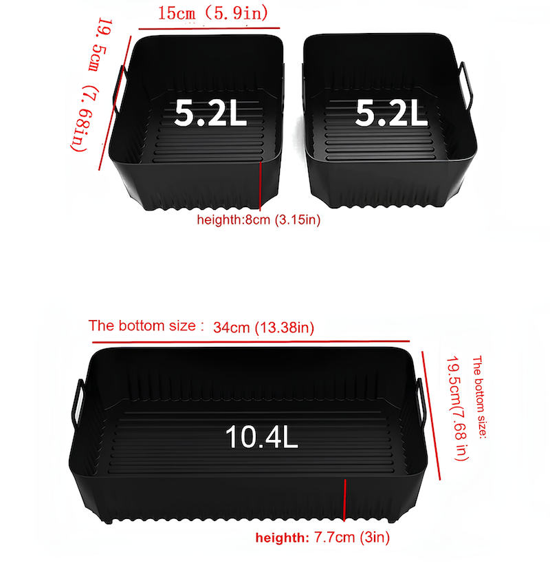 Moules en silicone pour friteuse sans huile XL