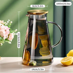 Carafe d'eau en verre borosilicate double fonction - UstensilesCulinaires