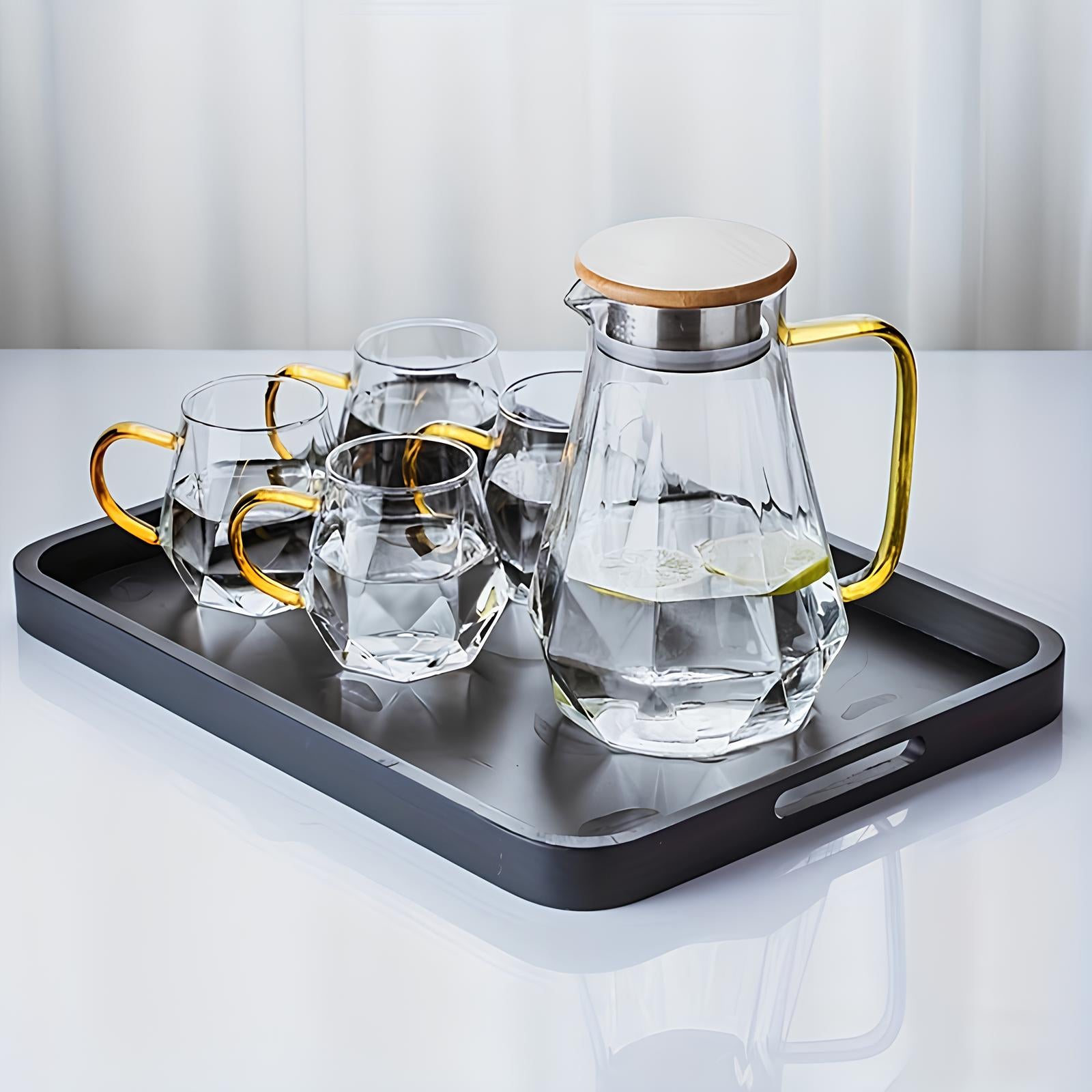 Carafe d'eau en verre résistante à la chaleur - UstensilesCulinaires