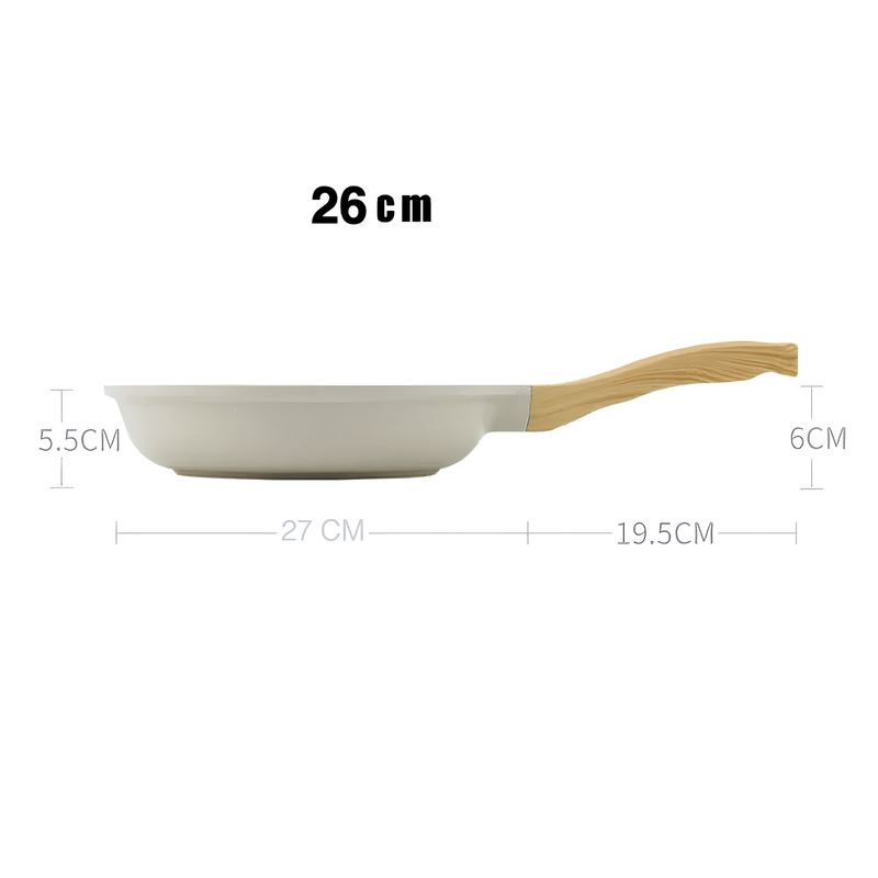 24 cm professional stainless steel induction frying pan with rivets