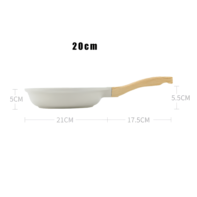 24 cm professional stainless steel induction frying pan with rivets