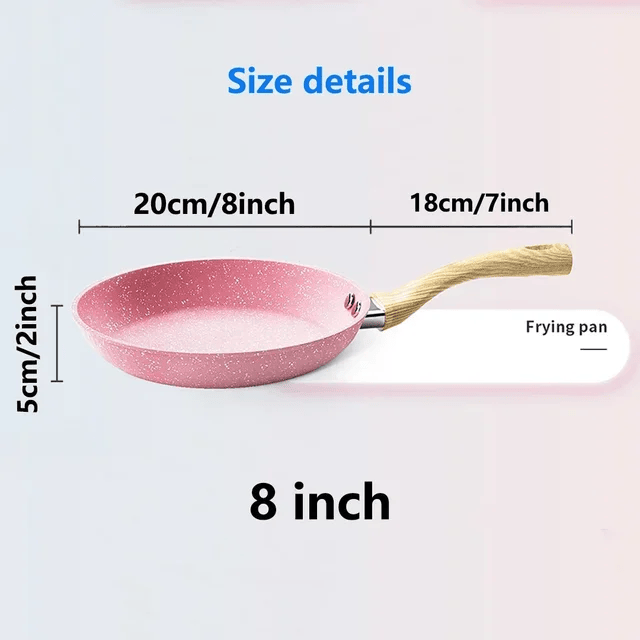 Pink Aluminum Non-Stick Frying Pan