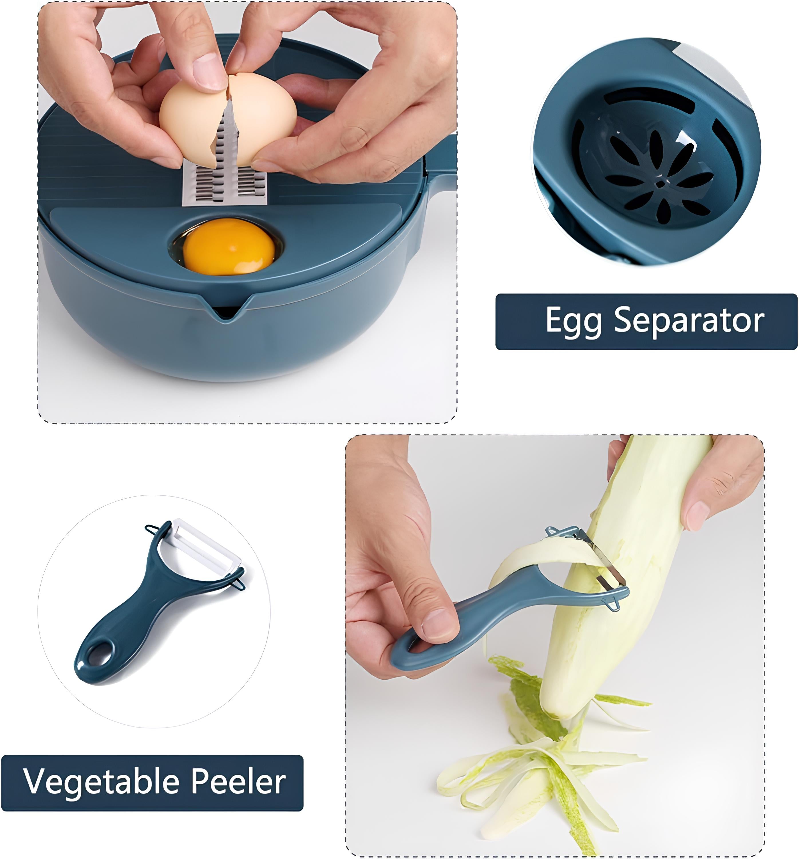 Mandoline de cuisine 12 en 1 - UstensilesCulinaires