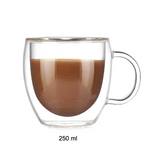 Tasse en Verre Borosilicaté Double Paroi - UstensilesCulinaires