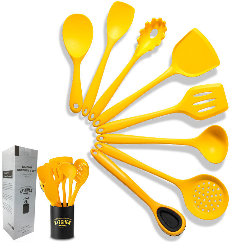 Ustensiles de cuisine en silicone jaune - Set complet - UstensilesCulinaires