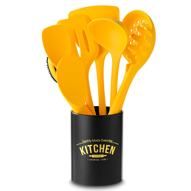 Ustensiles de cuisine en silicone jaune - Set complet - UstensilesCulinaires