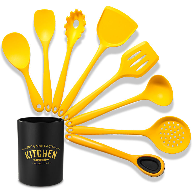 Ustensiles de cuisine en silicone jaune - Set complet - UstensilesCulinaires